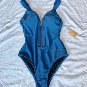 One Piece Ribbed Swimsuit